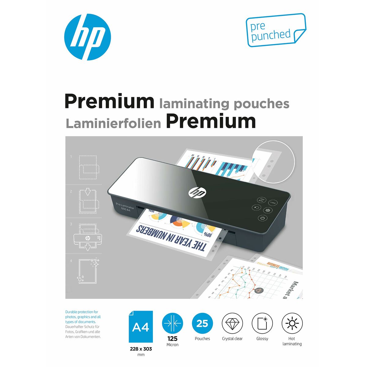 Fundas de plastificar HP Premium 9122 (1 unidad) 125 mic