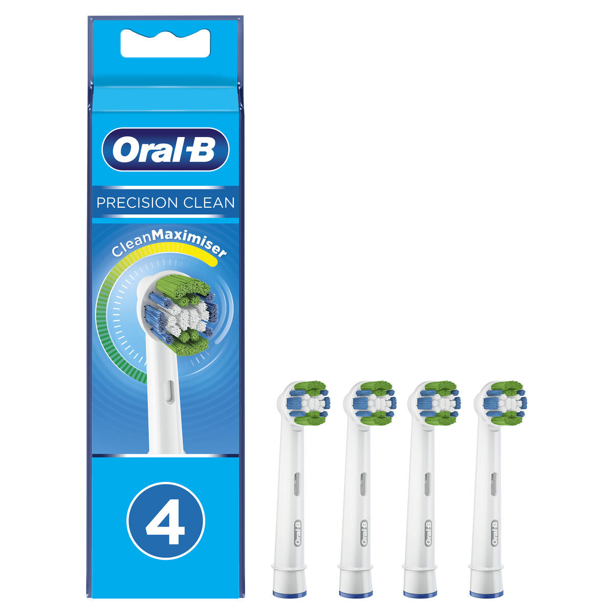 Recambio para Cepillo de Dientes Eléctrico Oral-B Precision Clean Blanco 4 Unidades