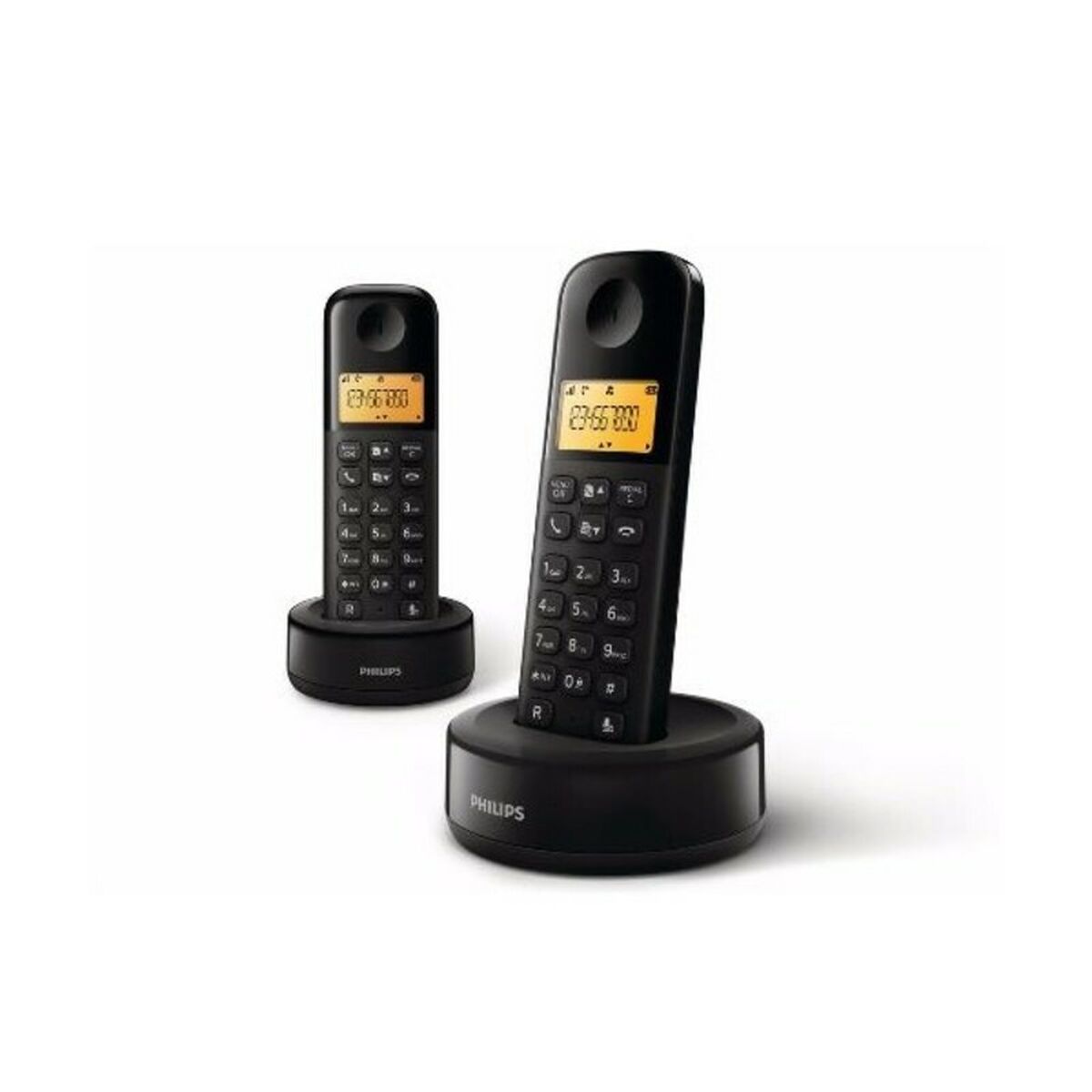 Teléfono Inalámbrico Philips D1602B/01 1,6" 300 mAh GAP (2 pcs) Negro