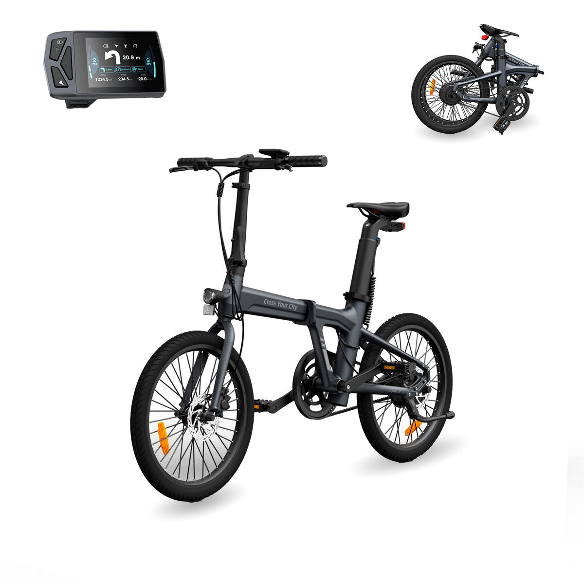 Bicicleta Eléctrica Xiaomi ADO A20 Air 20" 100 Km Gris